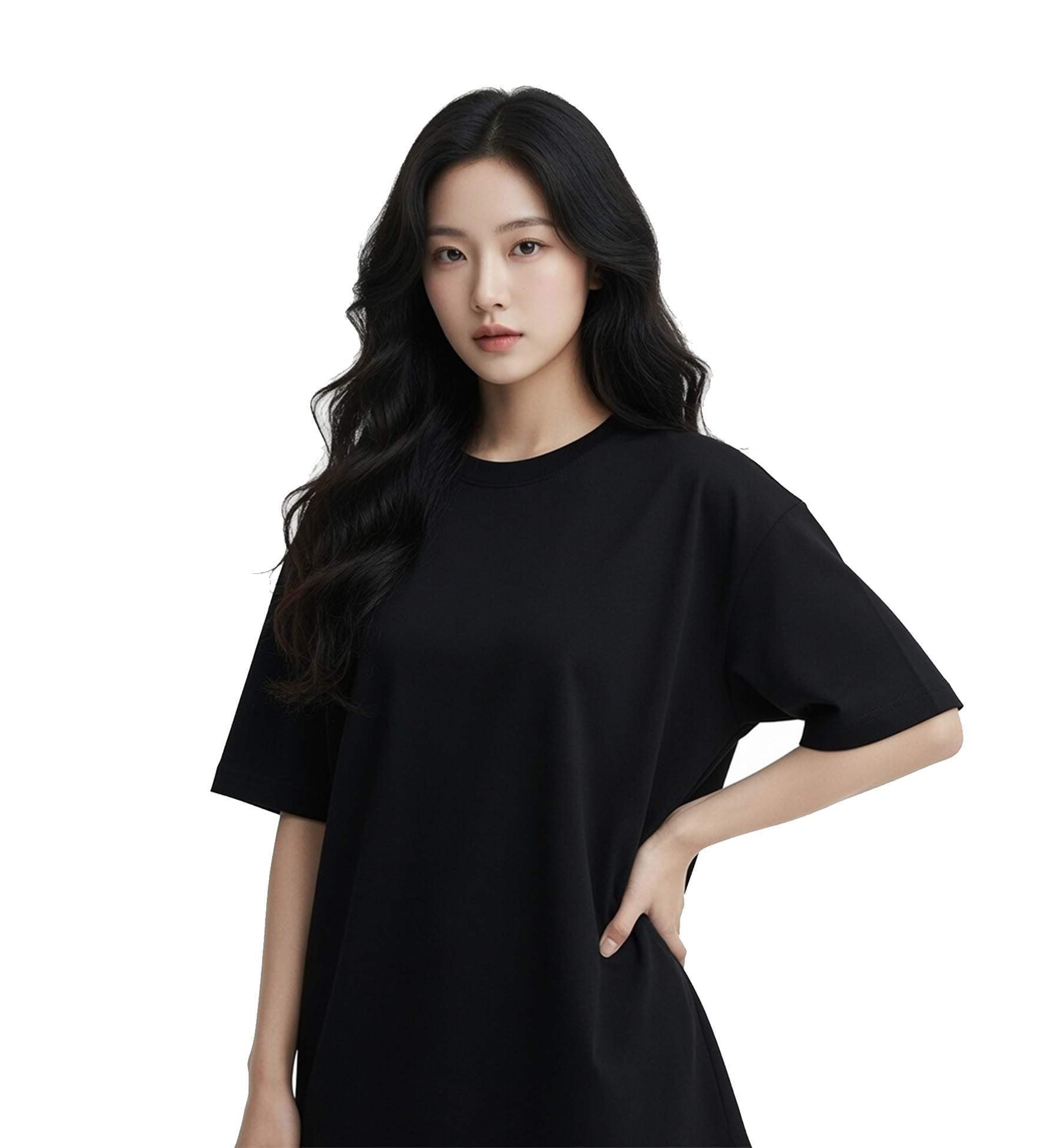 Unisex Oversized Plain Black Boxy T-Shirt | 240 GSM