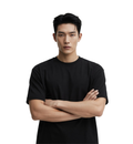 Unisex Oversized Plain Black Boxy T-Shirt | 240 GSM