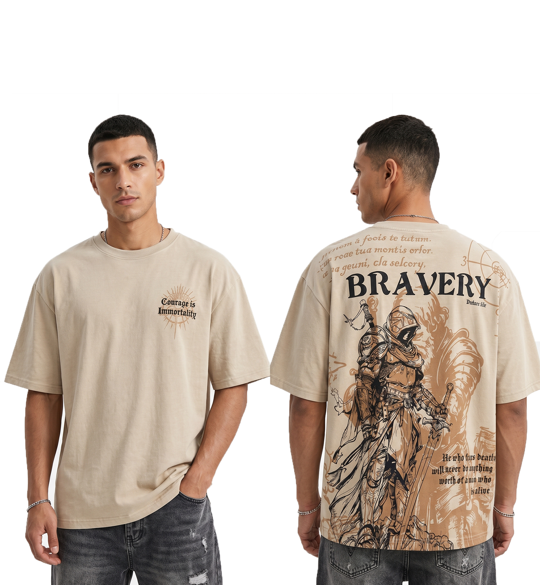 BRAVERY – Oversized Premium T-Shirt ⚔️