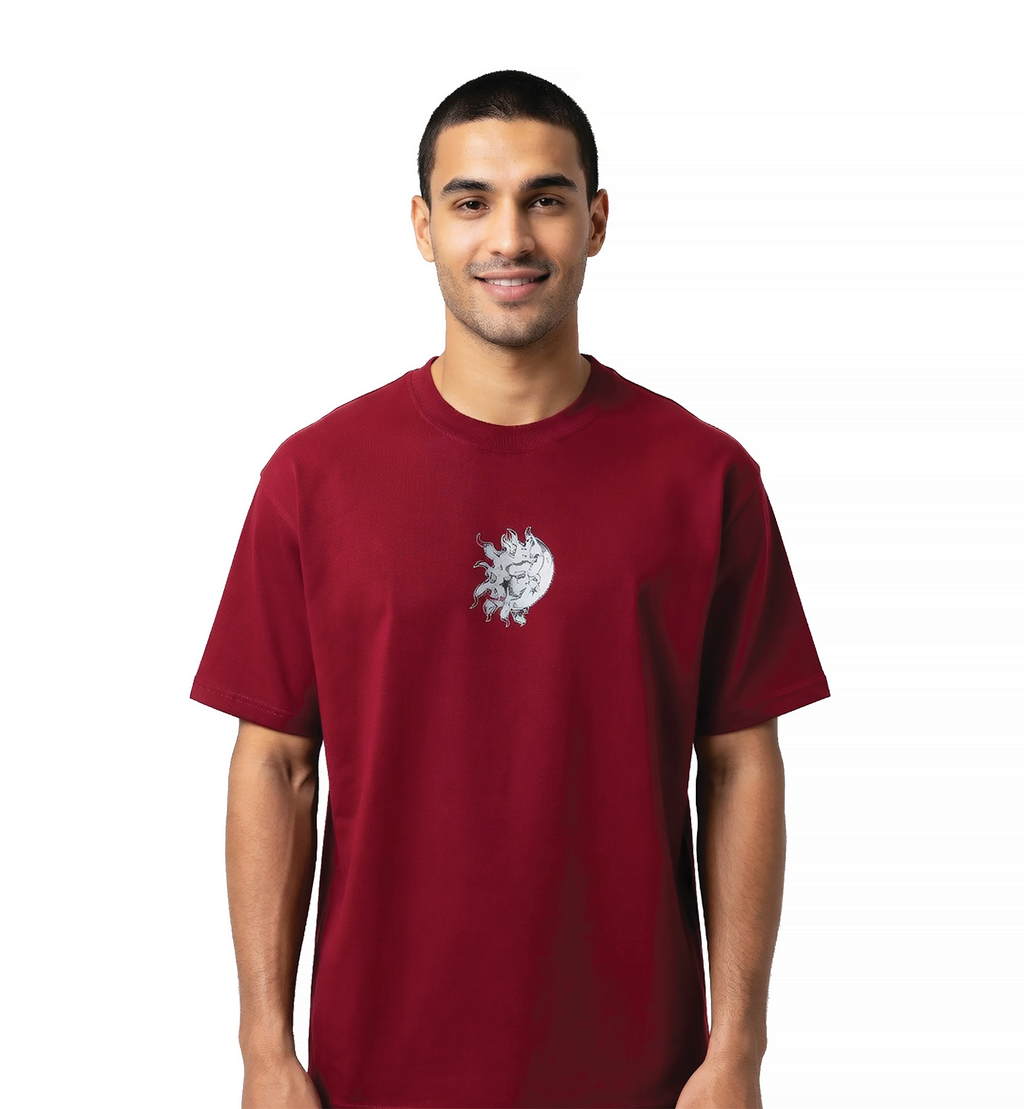 Celestial Lunar Phases Oversized T-Shirt