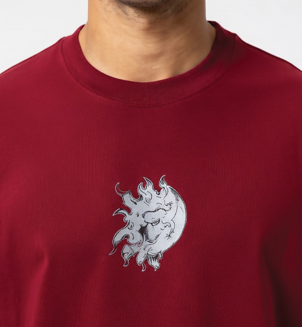 Celestial Lunar Phases Oversized T-Shirt