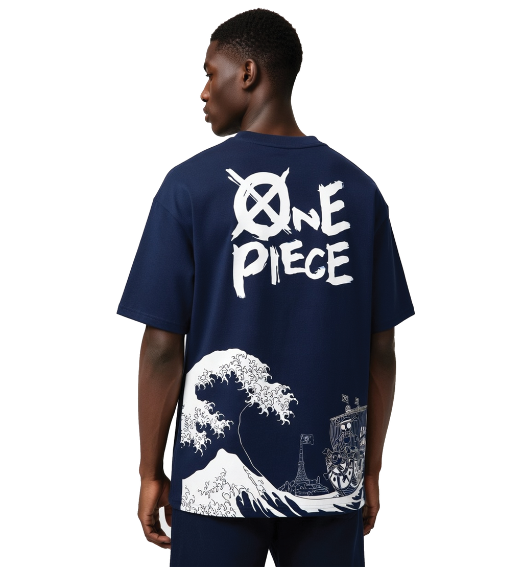 ONE PIECE Navy Blue T-Shirt